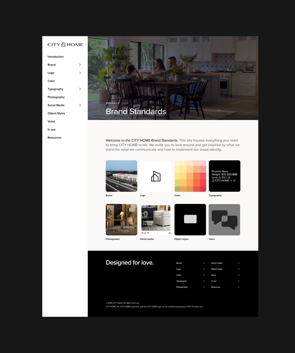 The CITY HOME Brand Standards site