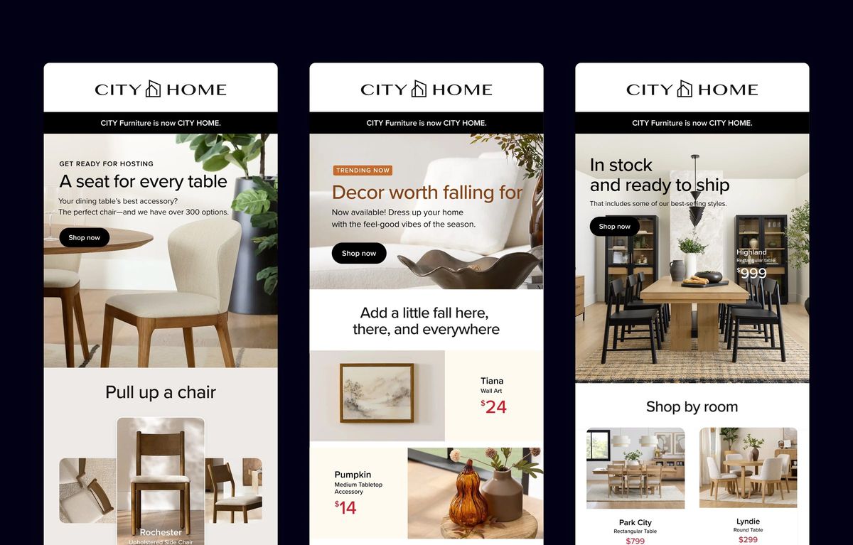 CITY HOME launch emails
