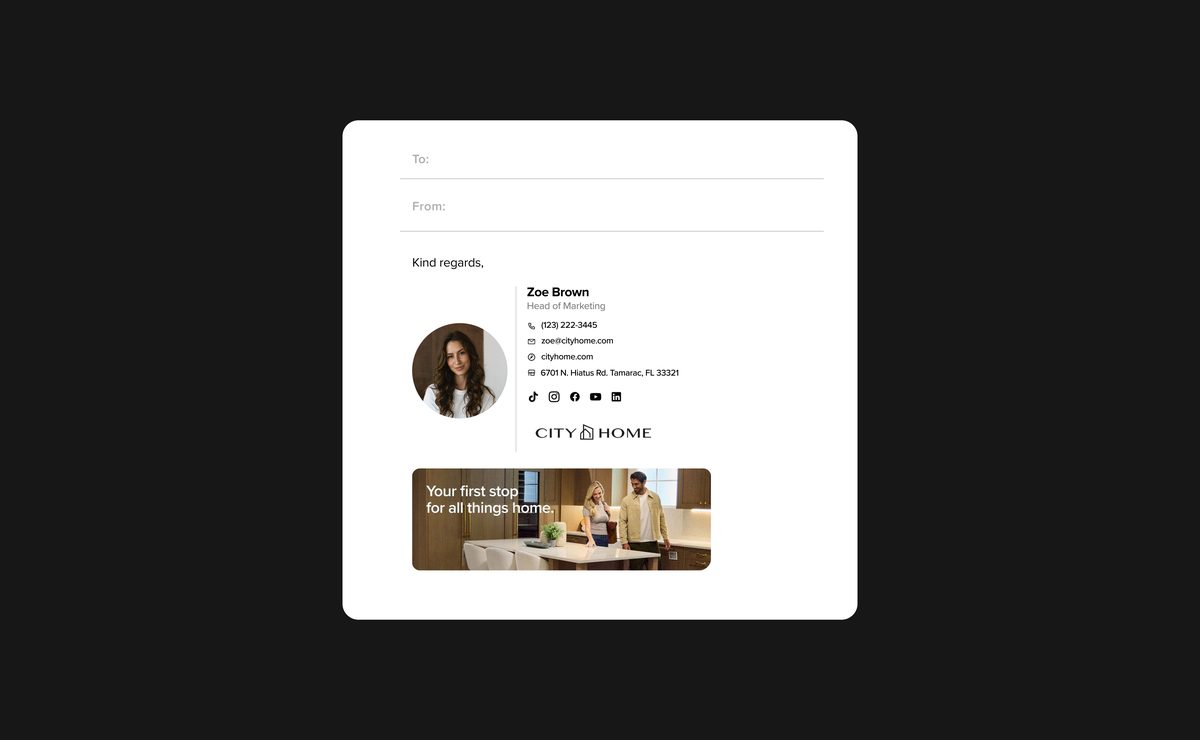 CITY HOME email signature