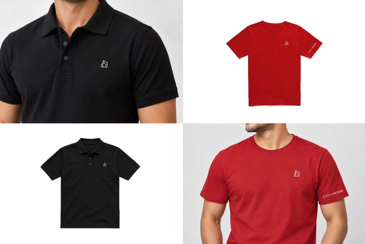 CITY HOME operations uniforms: polos and tees